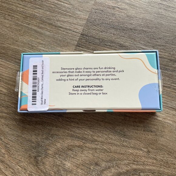 6 Serendipity Stemware Glass Charms - Carnival, Beach and Toucan  $14 - Picture 2 of 2